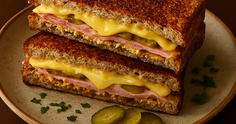 Grilled Ham, Cheese & Jalapeño Sandwich