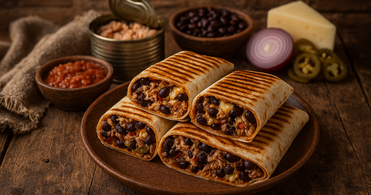 Spicy Tuna & Black Bean Spicy Quesadilla Wraps