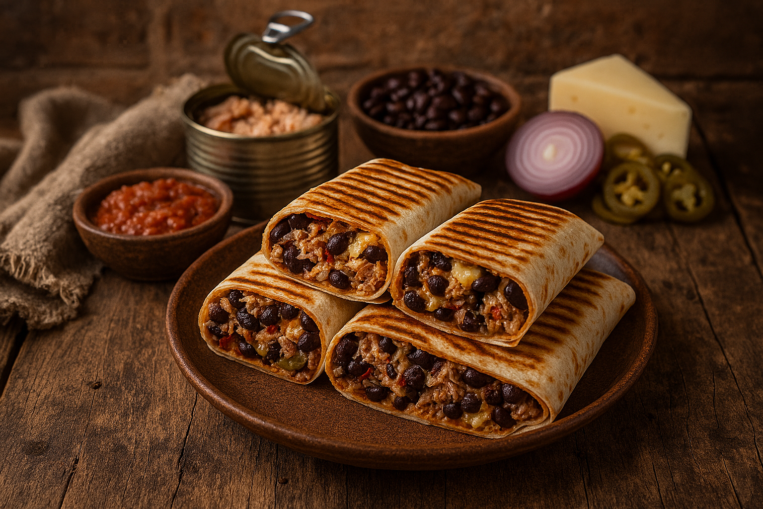 Spicy Tuna & Black Bean Spicy Quesadilla Wraps