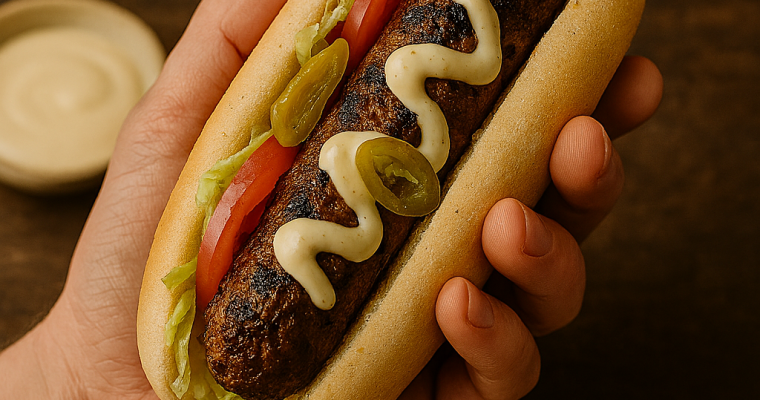 Easy Kofte Hotdogs with Juicy Spiced Lamb and Garlic Yogurt